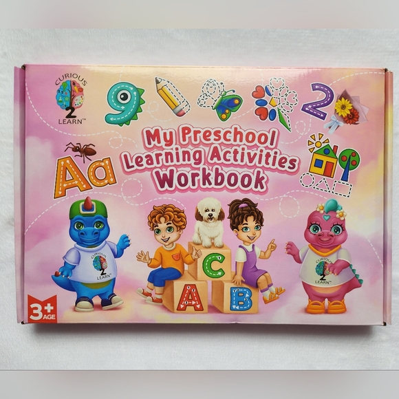 My Preschool Learning Activities Workbook - Pink - Picture 1 of 6
